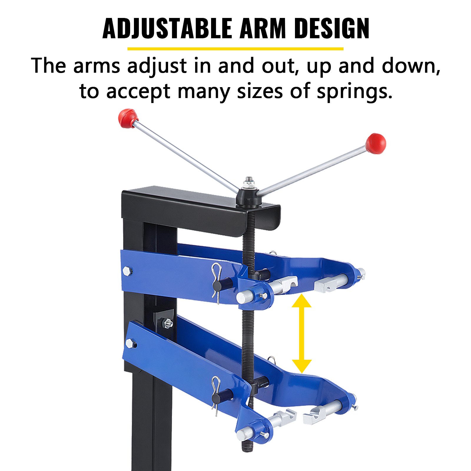 VEVOR Strut Compressor 45# Steel Spring Compressor, Universal Fit Heavy Duty Strut Spring Compressor, Thick Compression Arms Spring Compressor Tool with Stand Auto Equipment Tool for Car Repairing