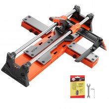 VEVOR 24-Inch Manual Tile Cutter, Upgraded Sliding Head Cutting Tool with Spring-Loaded Base, Angle Fence, Tungsten Carbide Cutting Wheel, Alignment Guide, for DIY Pros, Ceramic, Floor, Wall Tiles