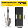 VEVOR Clay Spade Chisel Bit for Demolition Jack Hammer, Carrying Case, 17.1" x 5.3", 1-1/8", 40Cr Steel?