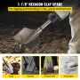 VEVOR Clay Spade Scoop Shovel Bit 1-1/8 Hexagon Jack Hammer Chisel Bits w/ Case