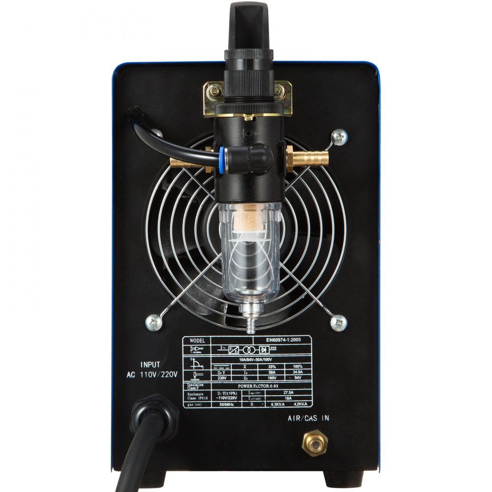 VEVOR 50Amp Non-Touch Pilot Arc Plasma Cutter, 110/220V Dual Voltage Plasma Cutting Machine, Max 1/2 Inch(14MM) Clean Cut, Portable Cutting Machine IGBT Inverter Digital Plasma Cutting Equipment