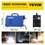 VEVOR 50Amp Non-Touch Pilot Arc Plasma Cutter, 110/220V Dual Voltage Plasma Cutting Machine, Max 1/2 Inch(14MM) Clean Cut, Portable Cutting Machine IGBT Inverter Digital Plasma Cutting Equipment