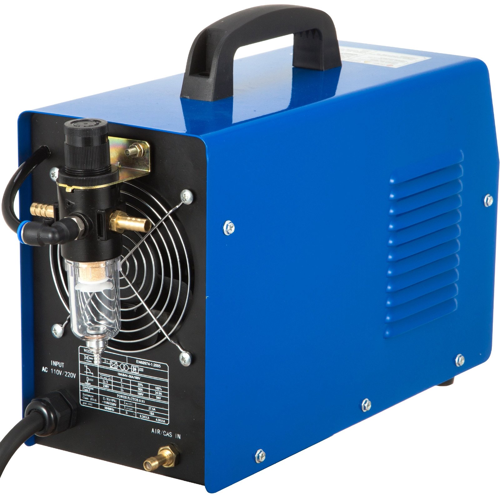 VEVOR 50Amp Non-Touch Pilot Arc Plasma Cutter, 110/220V Dual Voltage Plasma Cutting Machine, Max 1/2 Inch(14MM) Clean Cut, Portable Cutting Machine IGBT Inverter Digital Plasma Cutting Equipment