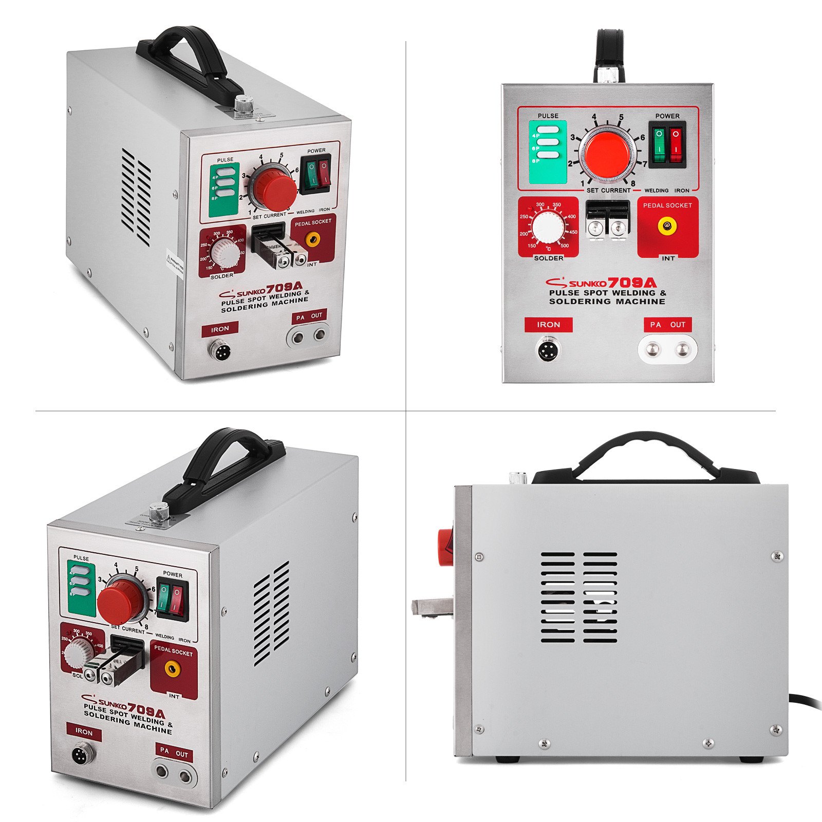 SUNKKO 709A Pulse Spot Welder Battery Welding Soldering Machine 1.9KW 50-800A