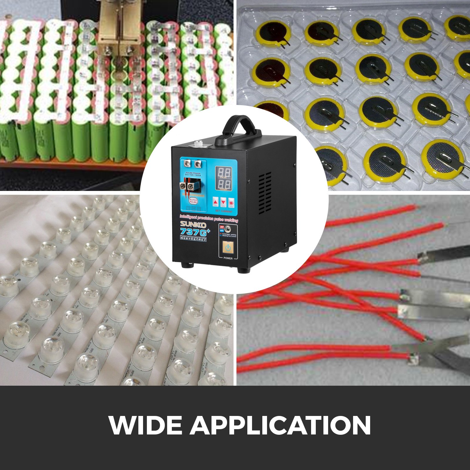 SUNKKO 737G+ Pulse Spot Welder Solder Welding Machine for 18650 Battery 4.3KW