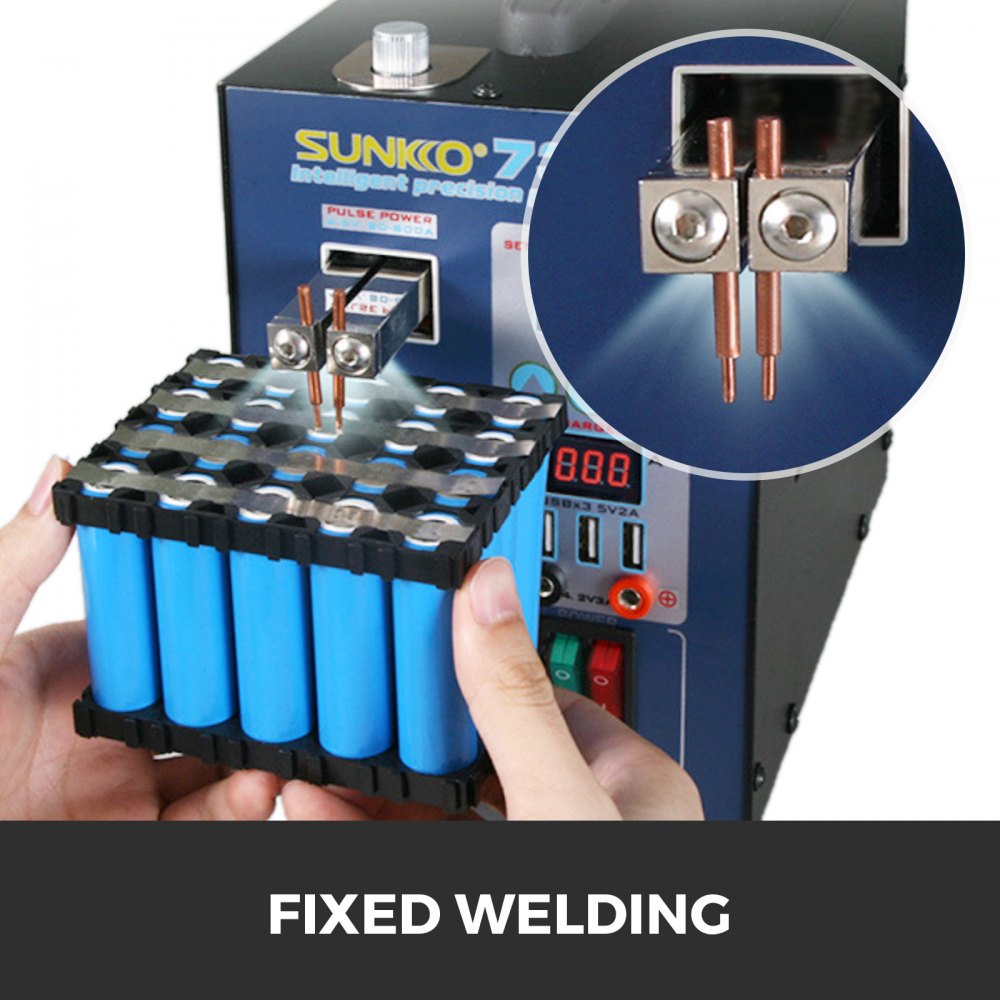 737U 2 Pulse Battery Spot Welder for 18650 + Battery Charge Test 50-800A 2.8KW