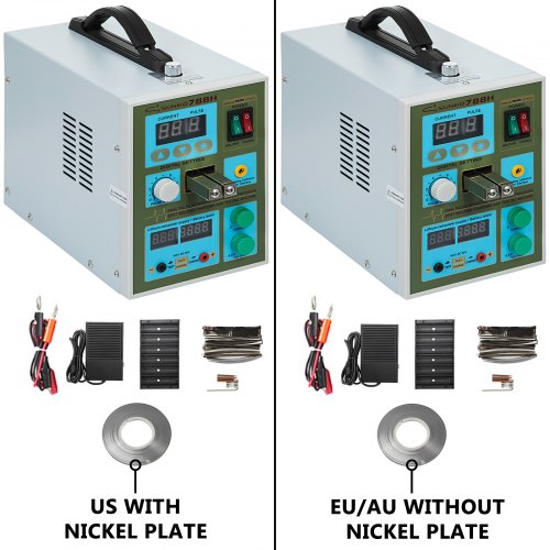 VEVOR 2 in 1 788H Spot Welder 1-2 Pulse for 18650& Battery Charger Test 800A 1.9KW, Dual Pulse Battery Spot Welder 18650 Battery Charger with LED light