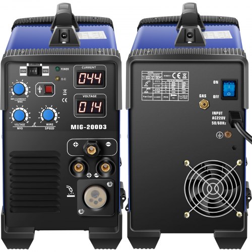 VEVOR Macchina Saldatrice Portatile Saldatrice Ad Arco Funzione Per MIG MMA TIG Corrente Tra 30-200A, Saldatrice Portatile Spessore Del Filo 0,8 Mm &amp; 1 Mm, Saldatrice Ad Arco Portatile 8,4kg