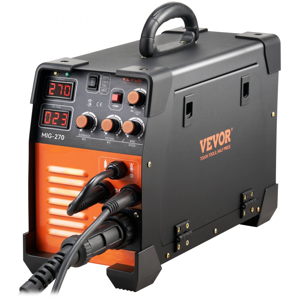 VEVOR MIG Welder, 3 in 1 Welder Welding Machine, 270 Amp MIG Lift TIG Arc Welder 110V 220V Lift TIG Welder Lift ARC Welder Digital Display Combo Welding Machine MMA Stick IGBT DC Inverter Welder