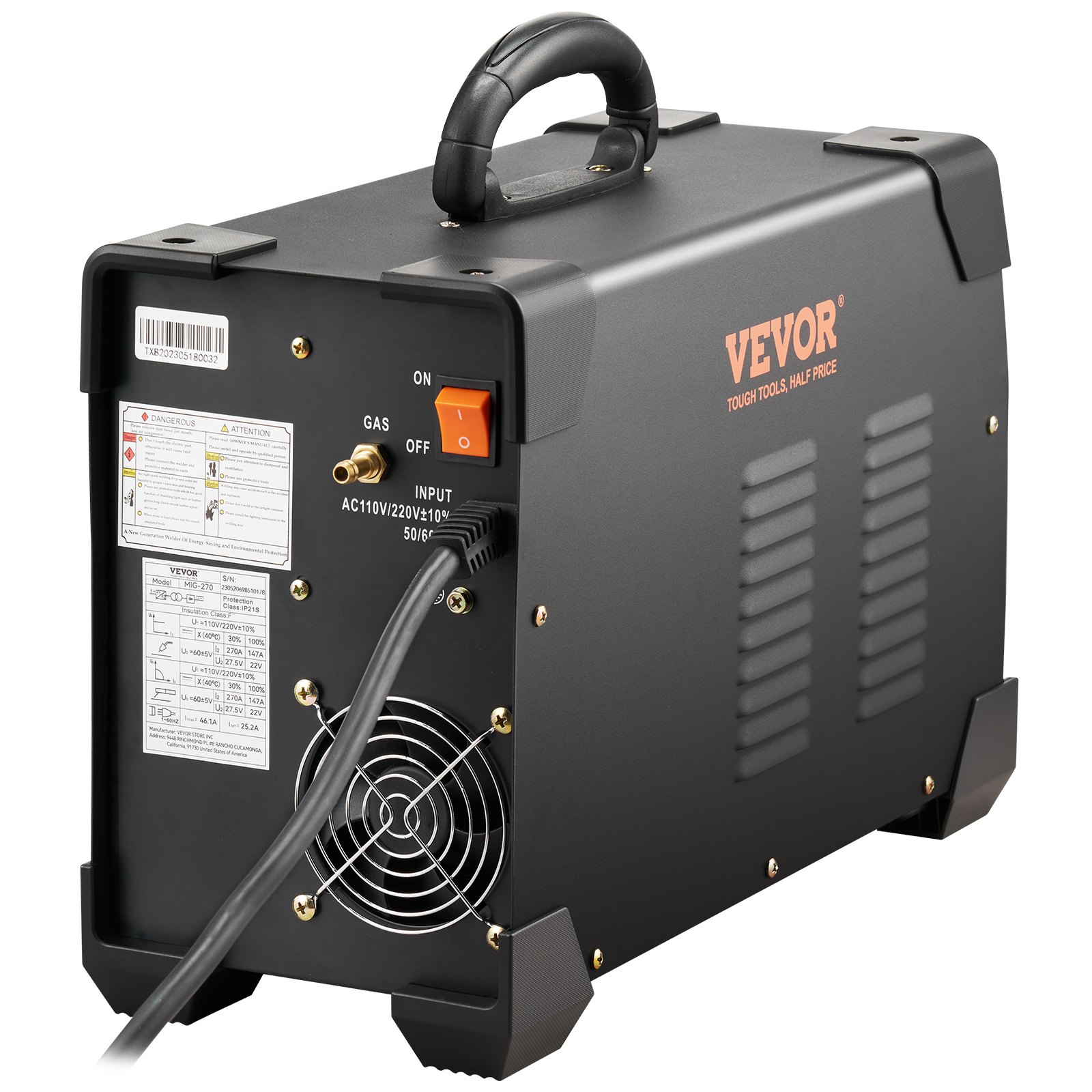 VEVOR MIG Welder, 3 in 1 Welder Welding Machine, 270 Amp MIG Lift TIG Arc Welder 110V 220V Lift TIG Welder Lift ARC Welder Digital Display Combo Welding Machine MMA Stick IGBT DC Inverter Welder