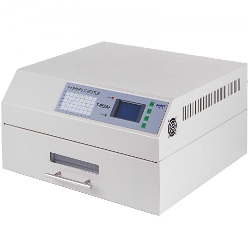 VEVOR Horno de reflujo T962A+ 110V Máquina de soldadura por reflujo 2300W 370 x 450 mm Máquina de soldadura de calentador infrarrojo profesional Máquina de reflujo automático (T962A+ 110V)
