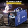 VEVOR 160Amp TIG/ARC 2-in-1 Inverter Welder Stainless Steel DC Inverter 3.2mm Rod Efficient Steel DC Inverter Portable Stainless Steel Stable HF ARC Start