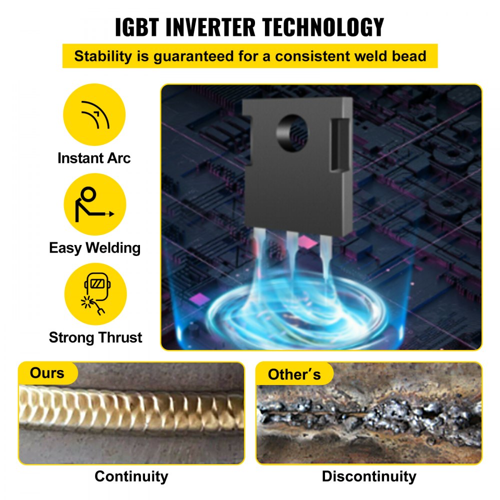 VEVOR TIG-200 AC/DC Aluminium Welder 200A IGBT Inverter Welding Machine Inverter ARC MMA Welding Machine 200A with Foot Pedal