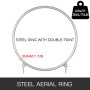 VEVOR 2.8ft/85cm Dia Stainless Aerial Hoop,770 Lbs Strength Tested Lyra Hoop with Accessories,Double Point Aerial Equipment Yoga Hoop for Aerial Dancing,Yoga Training, Silver