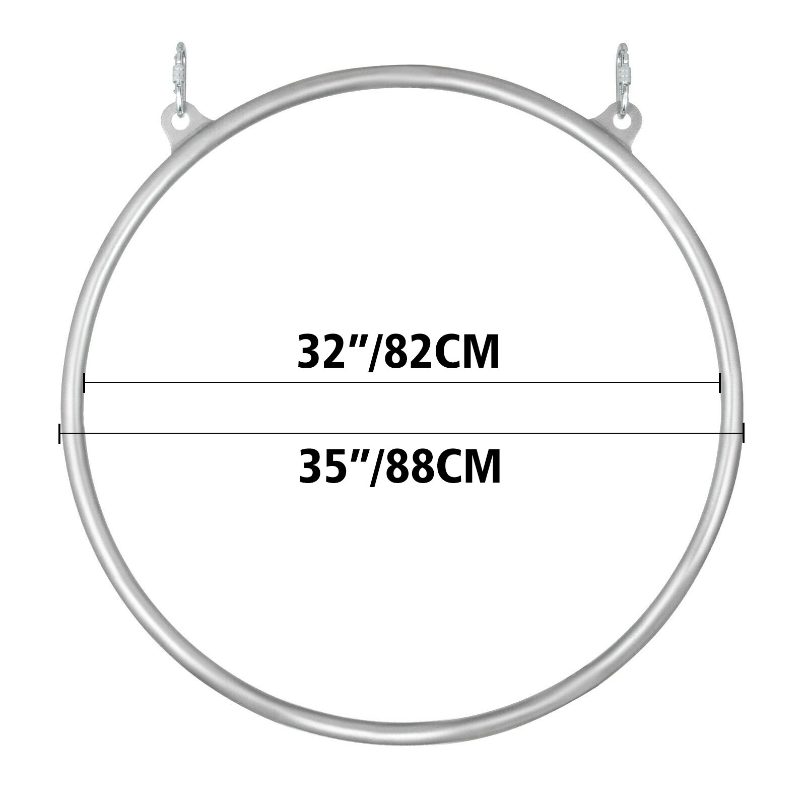 VEVOR 85cm Professional Aerial Hoops Equipment Stainless Strength Tested 770lbs Capacity Lyra Hoop Double Aerial Rings Set