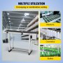 VEVOR PVC Belt Conveyor 59Inch Length, Electric PVC Conveyor 7.8 Width, 110V Adjustable Automatic Speed, Conveyor Machine with Double Guardrail, In Stainless Steel, Industrial Transport Equipment