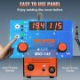VEVOR 145amp mig welder control panel with digital display and adjustable settings.