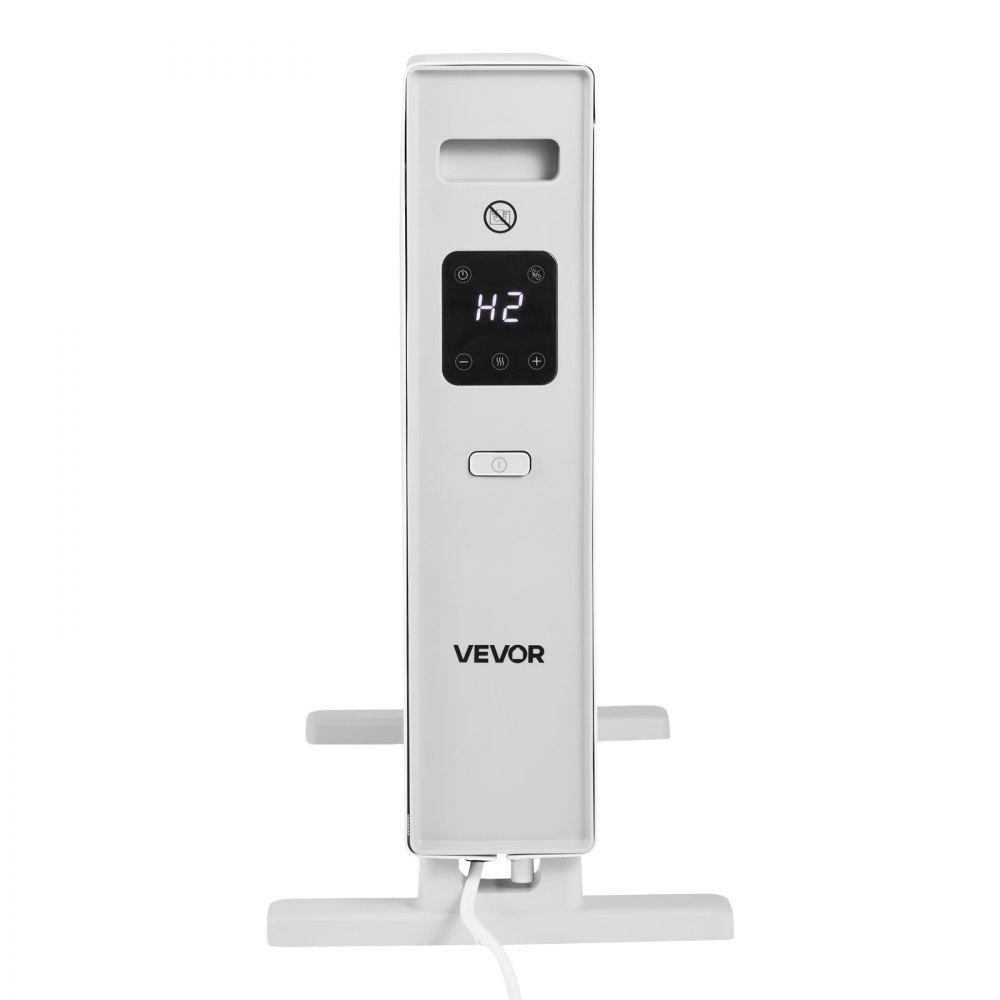 Calefactor de convección VEVOR, calefactor eléctrico de 1500 W con control remoto y táctil, 3 modos, temporizador de 24 horas, diseño de soporte o montaje en pared con protección antivuelco y contra sobrecalentamiento para el hogar y la oficina.