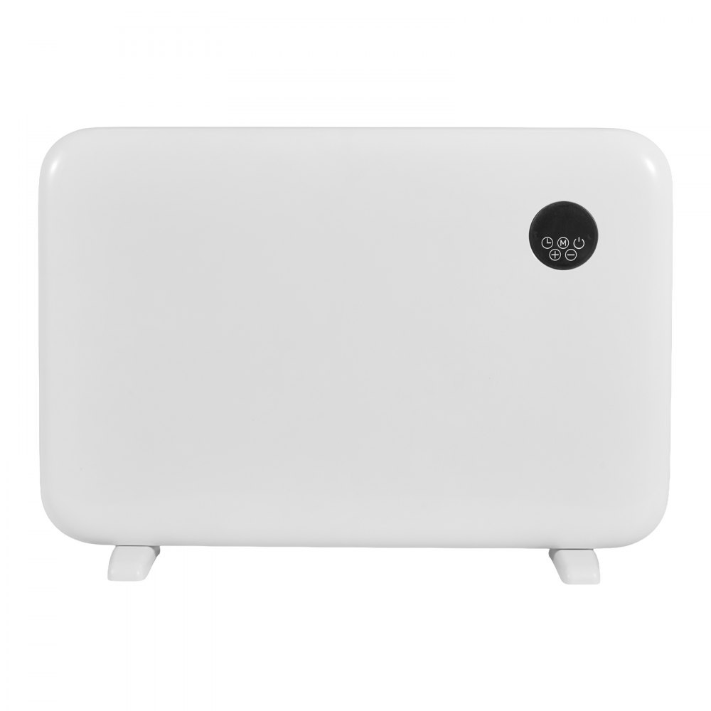 Calefactor de convección VEVOR, calefactor eléctrico de 1500 W con control remoto y táctil, diseño portátil para montaje en pared o soporte, con protección antivuelco y contra sobrecalentamiento para el hogar y la oficina, color blanco