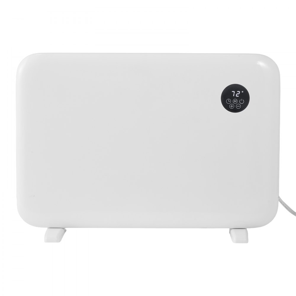 Calefactor de convección VEVOR, calefactor eléctrico de 1500 W con control remoto y táctil, diseño portátil para montaje en pared o soporte, con protección antivuelco y contra sobrecalentamiento para el hogar y la oficina, color blanco