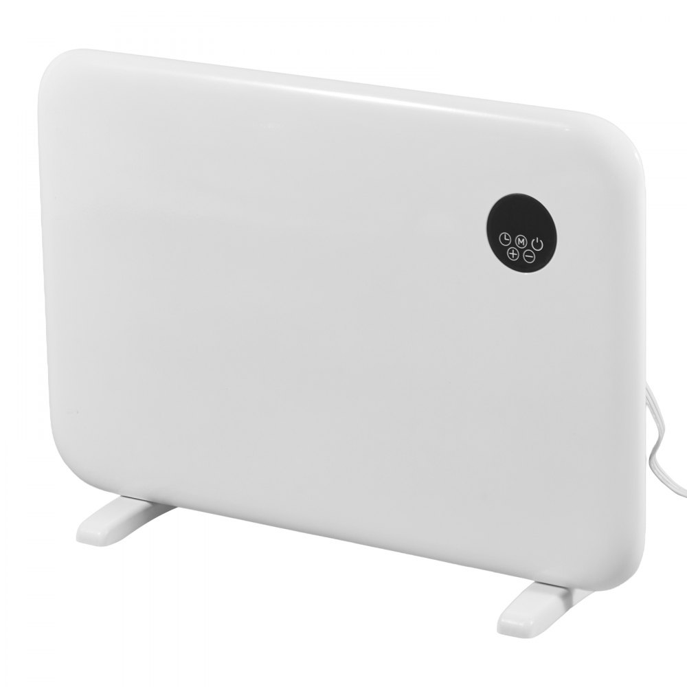Calefactor de convección VEVOR, calefactor eléctrico de 1500 W con control remoto y táctil, diseño portátil para montaje en pared o soporte, con protección antivuelco y contra sobrecalentamiento para el hogar y la oficina, color blanco