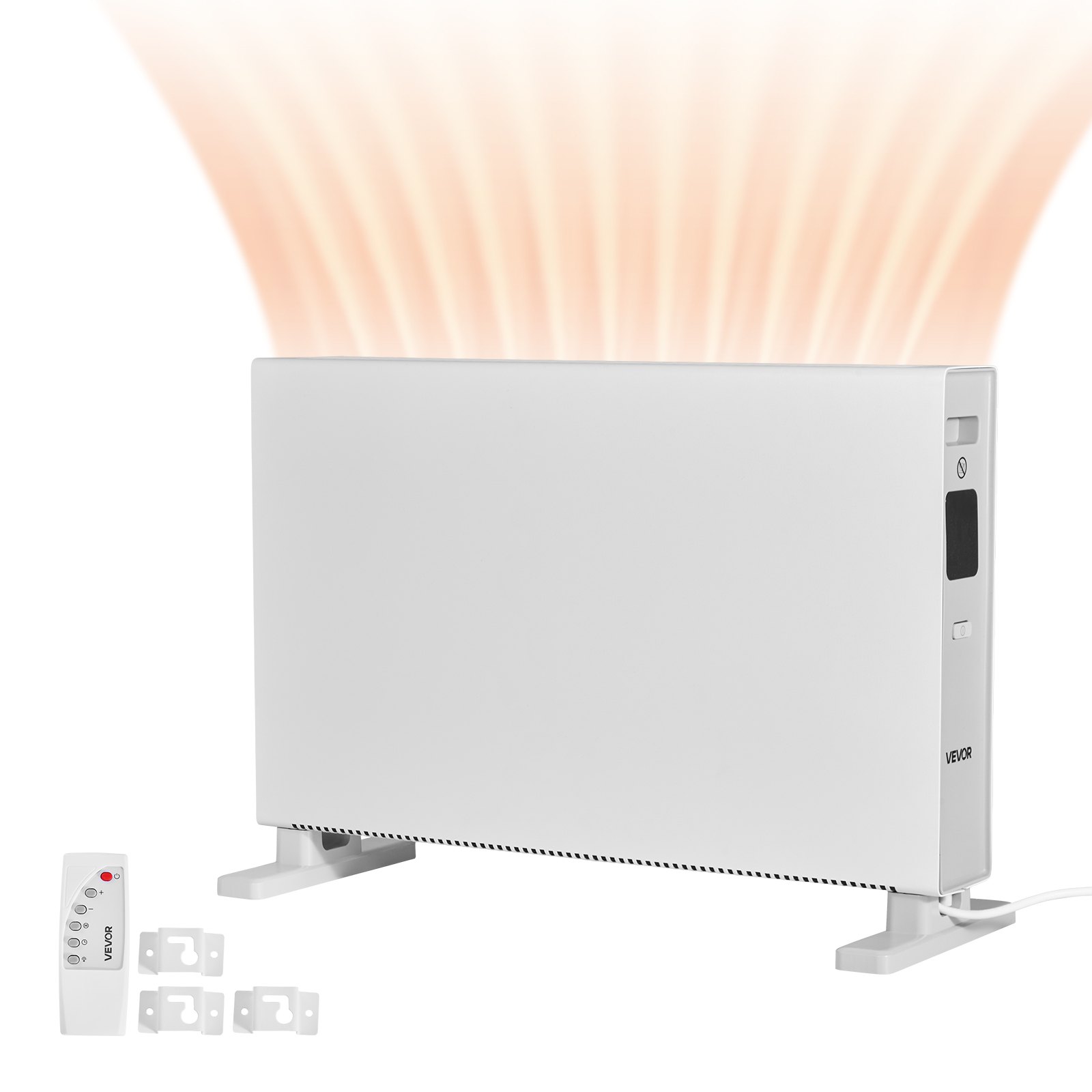 VEVOR Convection Panel Heater, 2000W Electric Panel Space Heater with Remote & Touch Control, 3 Modes, 24H Timer, Stand or Wall Mount Design with Anti-Tipping & Overheat Protection for Home and Office
