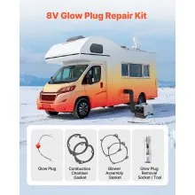 VEVOR Glow Plug Repair Kit 8V Diesel Heater Glow Plug Kit  for 2KW5KW8KW Heaters