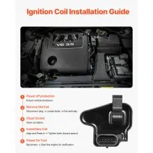 VEVOR Ignition Coil Pack, Set of 8, Compatible with Chevrolet Silverado GMC Sierra Savana Envoy Cadillac Escalade Hummer H2, for Engines 4.8L/5.3L/6.0L V8, Replacement for UF271 52-1618 5C1083 C1208