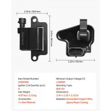 VEVOR Ignition Coil Pack, Set of 8, Compatible with Chevrolet Silverado GMC Sierra Savana Envoy Cadillac Escalade Hummer H2, for Engines 4.8L/5.3L/6.0L V8, Replacement for UF271 52-1618 5C1083 C1208