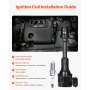 Ignition Coil Pack and Spark Plugs Set of 6 Compatible with Nissan Infiniti