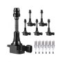 Ignition Coil Pack and Spark Plugs Set of 6 Compatible with Nissan Infiniti