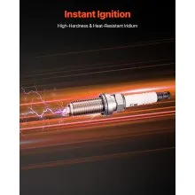 VEVOR Ignition Coil Pack and Spark Plugs, Set of 4, Compatible with Nissan Altima Versa Sentra Cube Rogue NV200 2.5L 2.0L 1.8L 1.6L L4, Replacement for 22448ED000 22448JA00A 22448JA00C 22448-JA00A