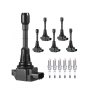Ignition Coil Pack and Spark Plugs Set of 6 Compatible with Nissan Infiniti EX35