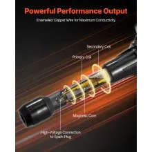 VEVOR Ignition Coil Pack and Spark Plugs, Set of 6, Compatible with Nissan Murano Maxima Pathfinder 350Z Altima Quest Infiniti EX35 FX35 G25 G35 JX35 M35 M35h Q50 Q70 QX60 3.5L V6, for UF550 C1670