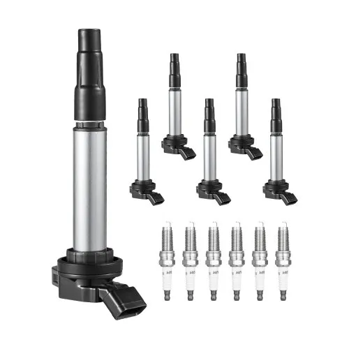 Ignition Coil Pack and Spark Plugs Set of 4 Compatible with Toyota Scion Pontiac