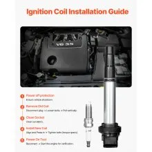 Ignition Coil Pack and Spark Plugs Set of 4 Compatible with Toyota Scion Pontiac