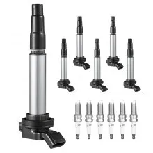 Ignition Coil Pack and Spark Plugs Set of 4 Compatible with Toyota Scion Pontiac