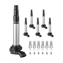 Ignition Coil Pack and Spark Plugs Set of 4 Compatible with Toyota Scion Pontiac
