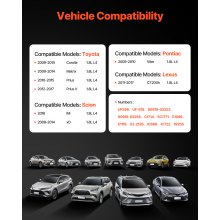 VEVOR Ignition Coil Pack and Spark Plugs, Set of 4, Compatible with Toyota Corolla Matrix Prius Prius V Scion IM xD Pontiac Vibe Lexus CT200h 1.8L L4, Replacement for UF596 UF-619 90919-02252 C1714