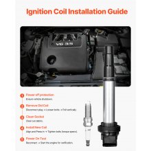 VEVOR Ignition Coil Pack and Spark Plugs, Set of 4, Compatible with Toyota Corolla Matrix Prius Prius V Scion IM xD Pontiac Vibe Lexus CT200h 1.8L L4, Replacement for UF596 UF-619 90919-02252 C1714