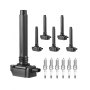 Ignition Coil Pack and Spark Plugs 6 Pcs Compatible with Dodge Jeep Ram Chrysler