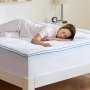 VEVOR Mattress Topper Premium Memory Foam Fiber Fill Queen Size 3 in Thickness