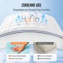 VEVOR Mattress Topper, King Size, 101.6 mm Thickness, Memory Foam, Fiber Fill, Detachable & Washable, Ergonomically Designed for Pressure Relief, Comfortable Cooling & Breathable, for Hot Sleepers