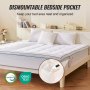 Surmatelas VEVOR en mousse à mémoire de forme de qualité supérieure, rembourrage en fibre, taille King, épaisseur 4 po