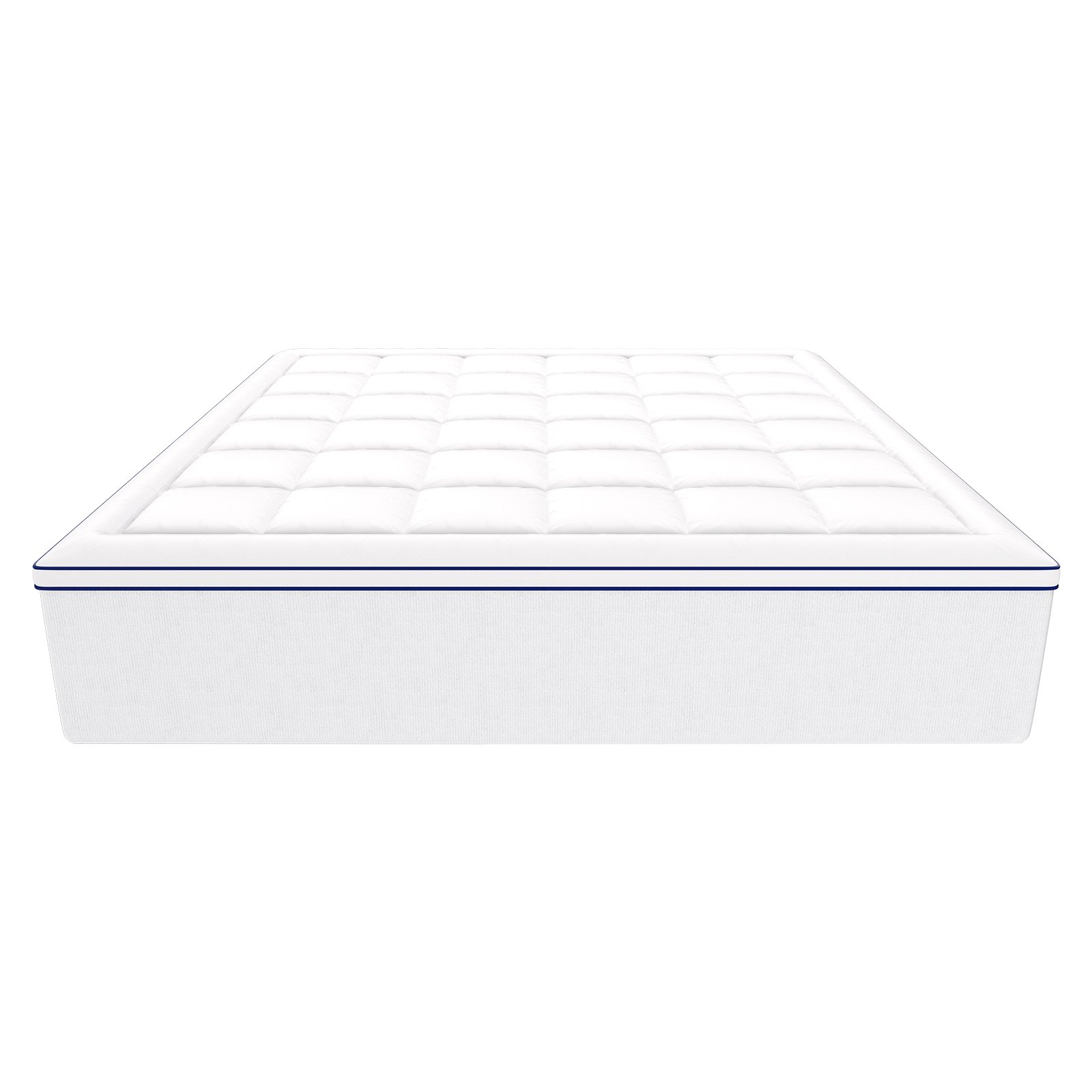 VEVOR Mattress Topper, King Size, 101.6 mm Thickness, Memory Foam, Fiber Fill, Detachable & Washable, Ergonomically Designed for Pressure Relief, Comfortable Cooling & Breathable, for Hot Sleepers