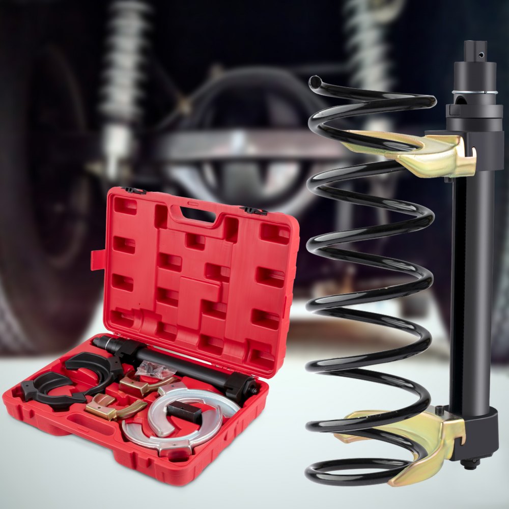 VEVOR Strut Spring Compressor, 3 Pairs Jaws Fork Spring Compressor Kit, Universal Interchangeable Fork Coil Extractor Tool Set, Heavy-Duty Steel Material Spring Compressor Tool, Tool Spring Compressor