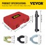 VEVOR Strut Spring Compressor, 3 Pairs Jaws Different Size Fork Spring Compressor Kit, Interchangeable Fork Coil Extractor Tool Set, Heavy-Duty Steel Spring Compressor Tool, Tool Spring Compressor