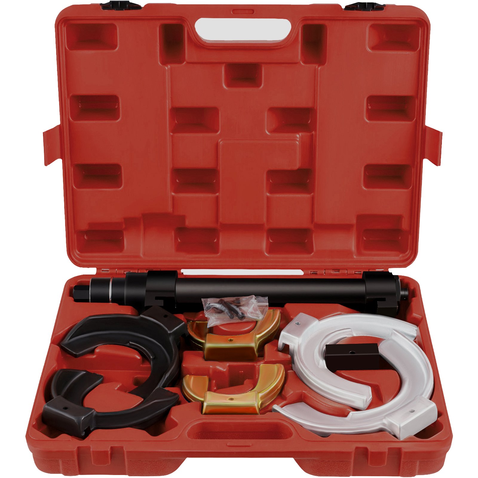 VEVOR Strut Spring Compressor, 3 Pairs Jaws Different Size Fork Spring Compressor Kit, Interchangeable Fork Coil Extractor Tool Set, Heavy-Duty Steel Spring Compressor Tool, Tool Spring Compressor