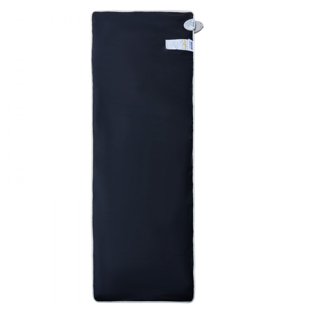 Almohadilla térmica de infrarrojo lejano VEVOR, esterilla térmica de amatista con iones negativos, 40-70 °C, esterilla terapéutica con piedras preciosas calientes y temporizador de 0 a 12 horas para aliviar el dolor corporal (183 x 61 cm)