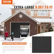 VEVOR Garage Door Screen for Winter 9.28 x 7.15 ft Garage Door Insulation Kit